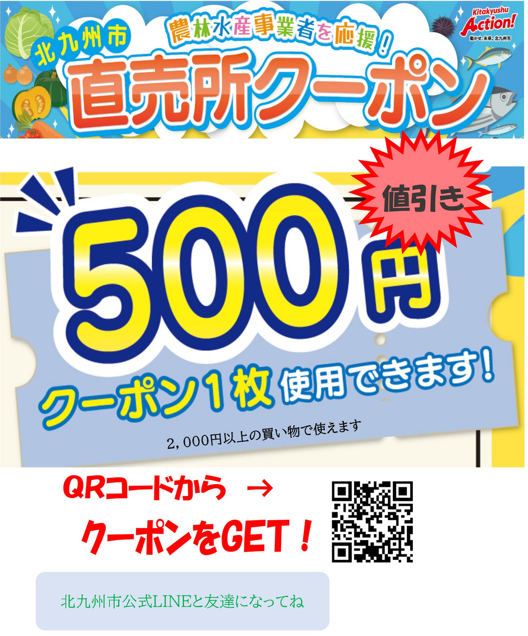 農林水産事業者を応援！直売所・朝市クーポン事業｜お知らせ｜若松区